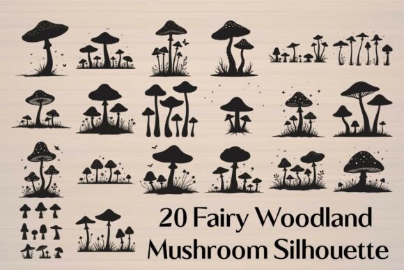 Download Fairy Woodland Mushroom Silhouette - Fairy woodland Collection