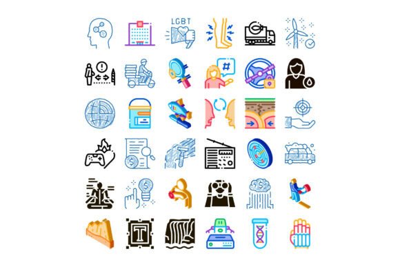 Download Diverse Collection of Abstract Icons Rep - Collection Collection