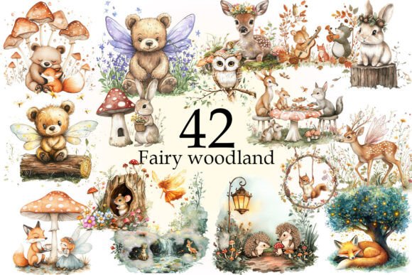 Download Sweet Forest Friends, Fairy Woodland Png - Fairy woodland Collection
